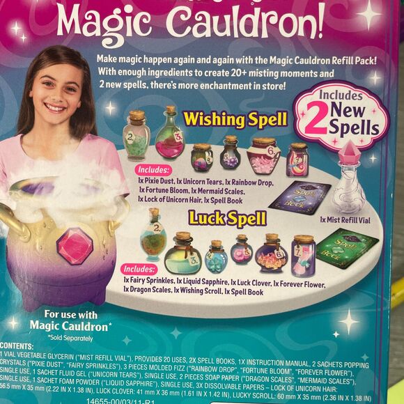 Magic Mixies Magical Misting Cauldron AND New Spells Refill Pack w/ 20+ Reveals - Picture 8 of 10